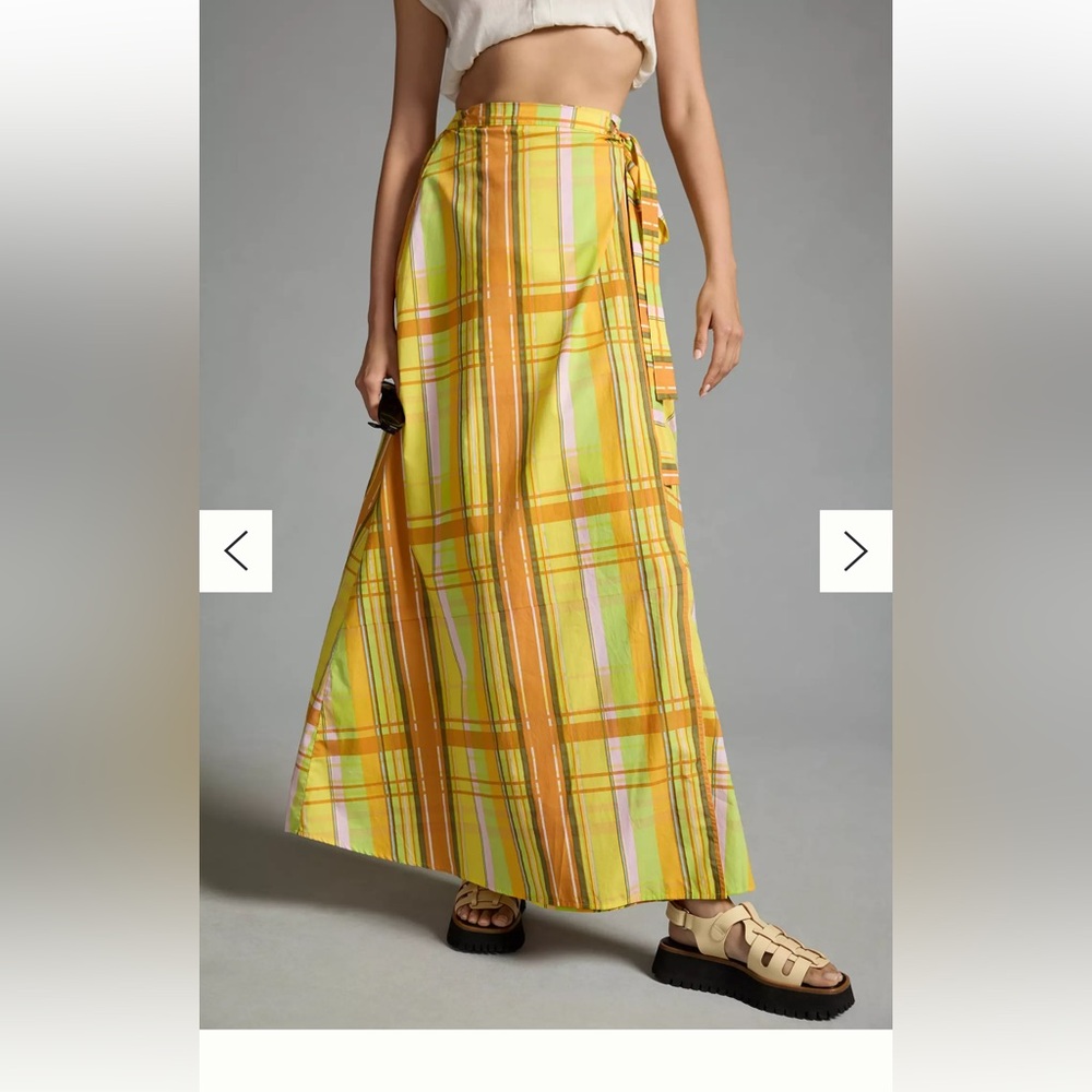 Bold Yellow and Orange Plaid Two-Piece Set